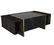 Tavolino in legno "Veyron" - 103 x 60 x 37 cm - BlackGold