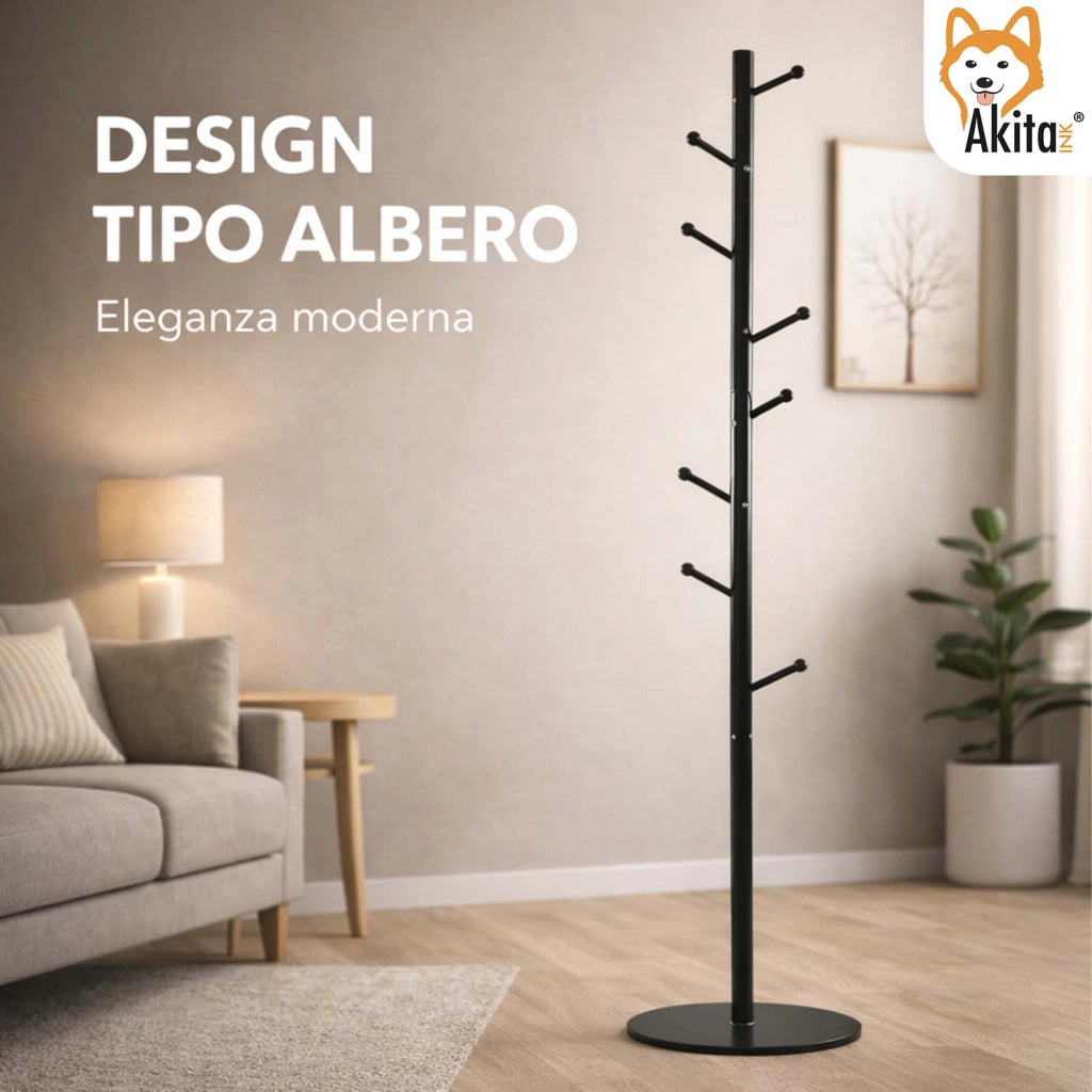 Akitaink Attaccapanni Terra 8 Ganci Base MDF Nero