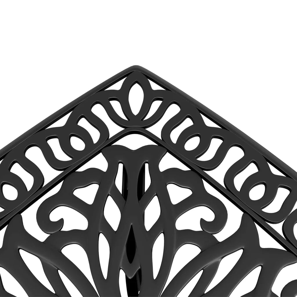 Tavolo da Giardino Nero 53x53x53 cm in Alluminio Pressofuso 4002816