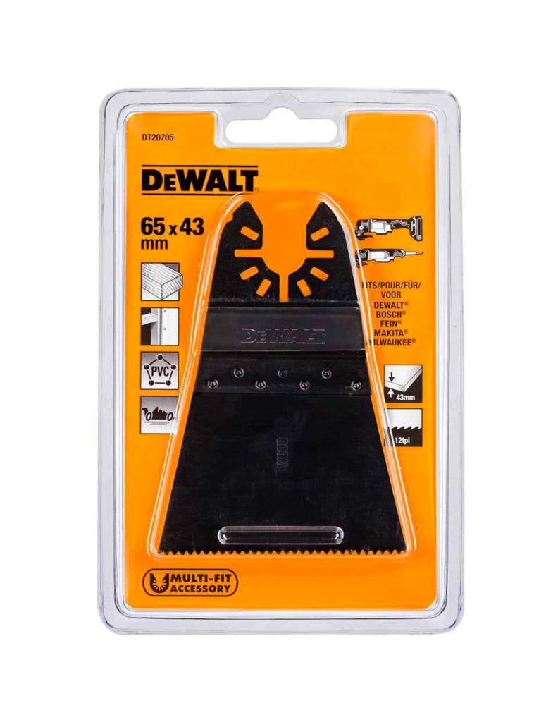 Lama da taglio rapida per utensile multifunzione DeWALT DT20705-QZ (63 x 43 mm)