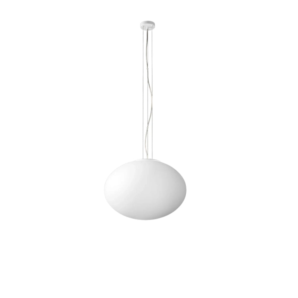 Sospensione Contemporanea Saturno Vetro Bianco 3 Luci E27 Ip20 D50