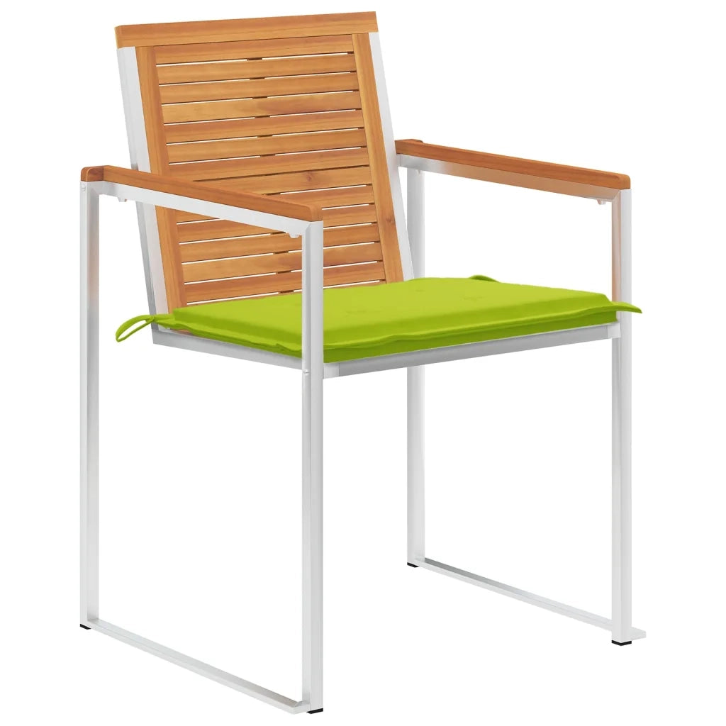 Sedie da Giardino con Cuscini 6 pz in Legno Massello di Acacia 3078508