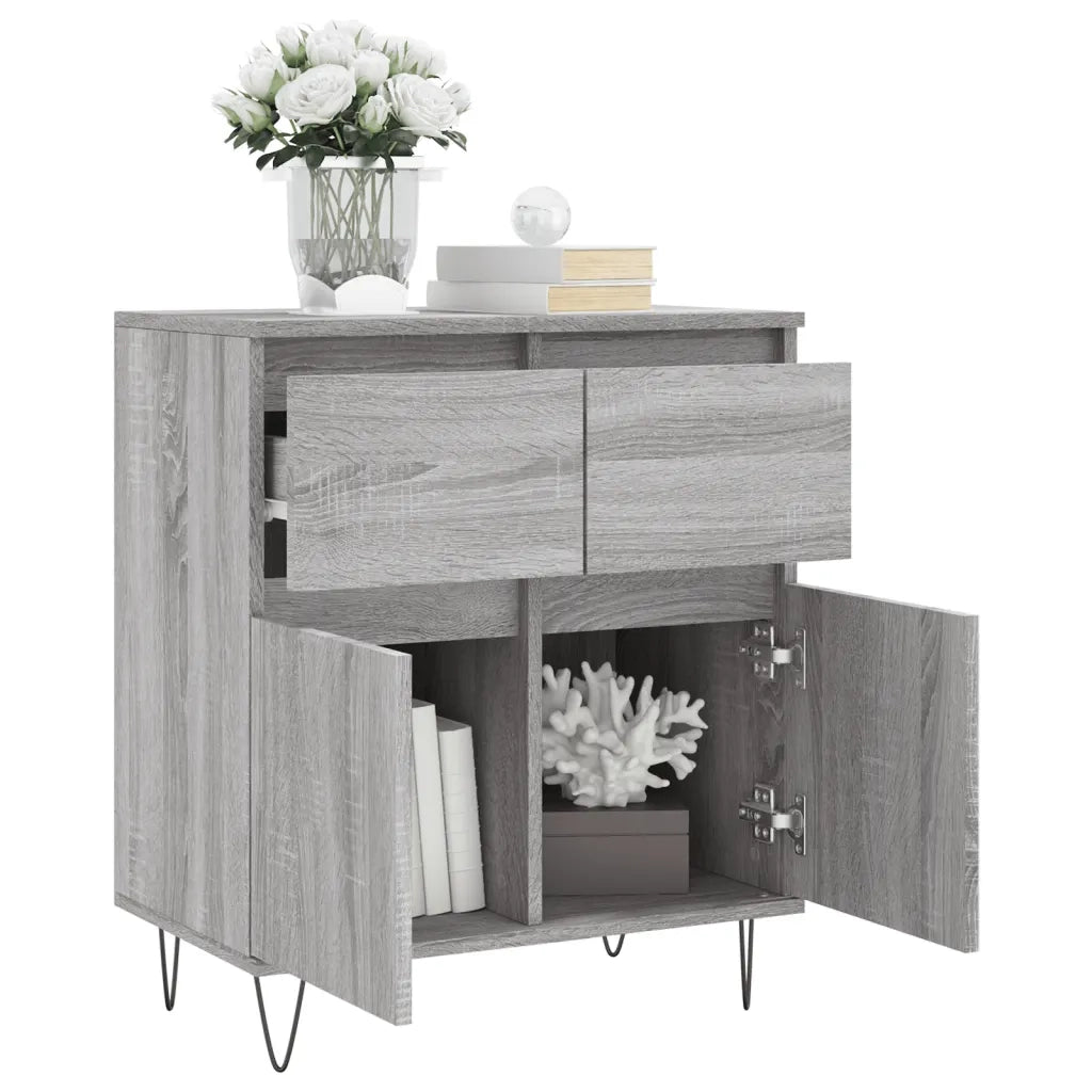 Credenza Grigio Sonoma 60x35x70 cm in Legno Multistrato 831122