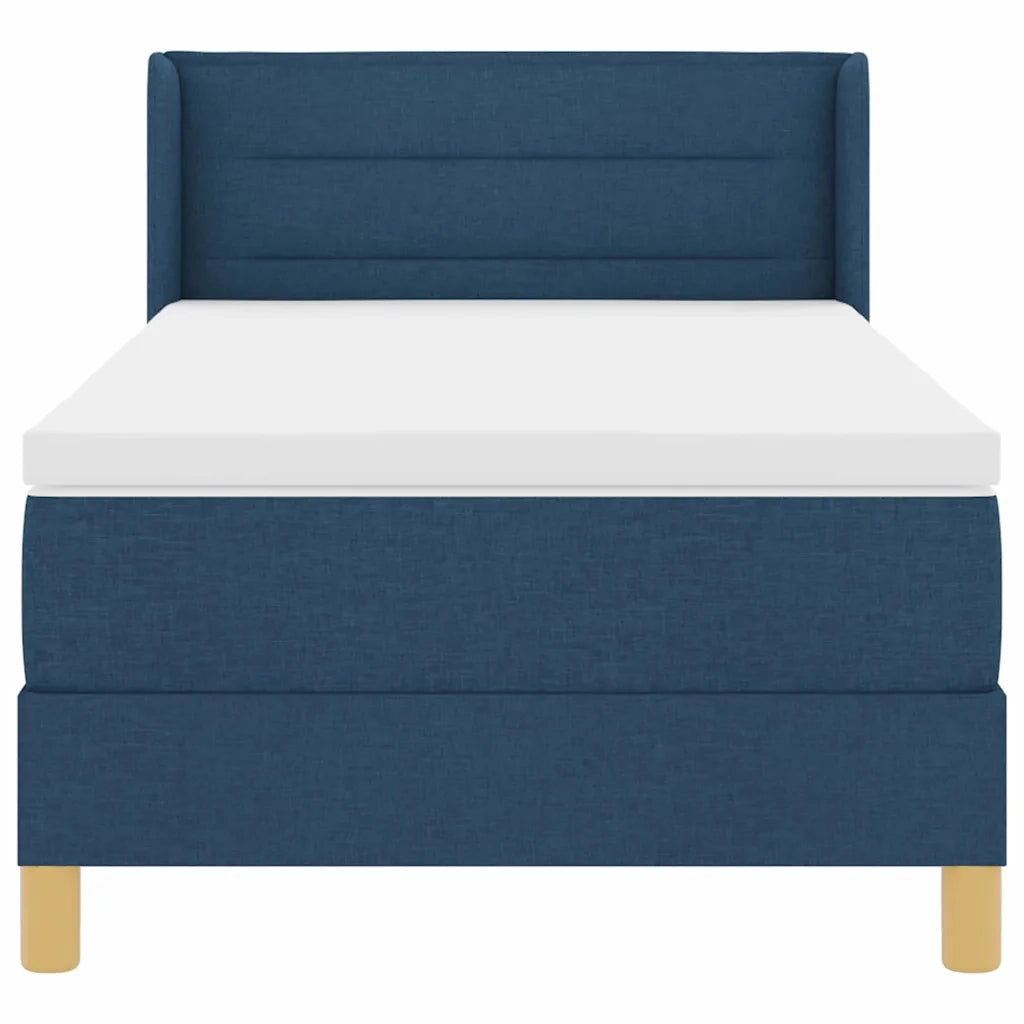 Letto a molle con materasso Blu 200 x 90 cm Tessuto 3341215