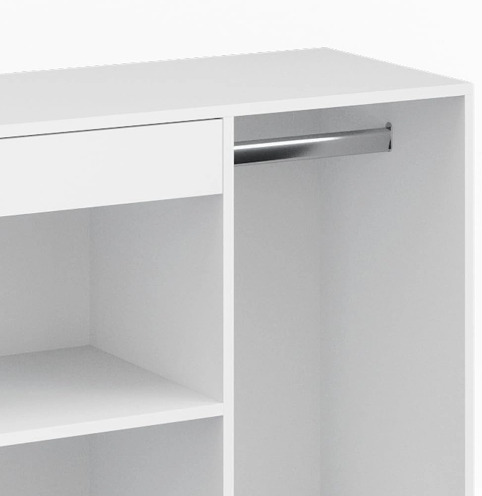 Cassettiera da toilette Isabelle, Bianco, 80.1 x 75 cm, adatto per l'ampliamento di tavoli da trucco