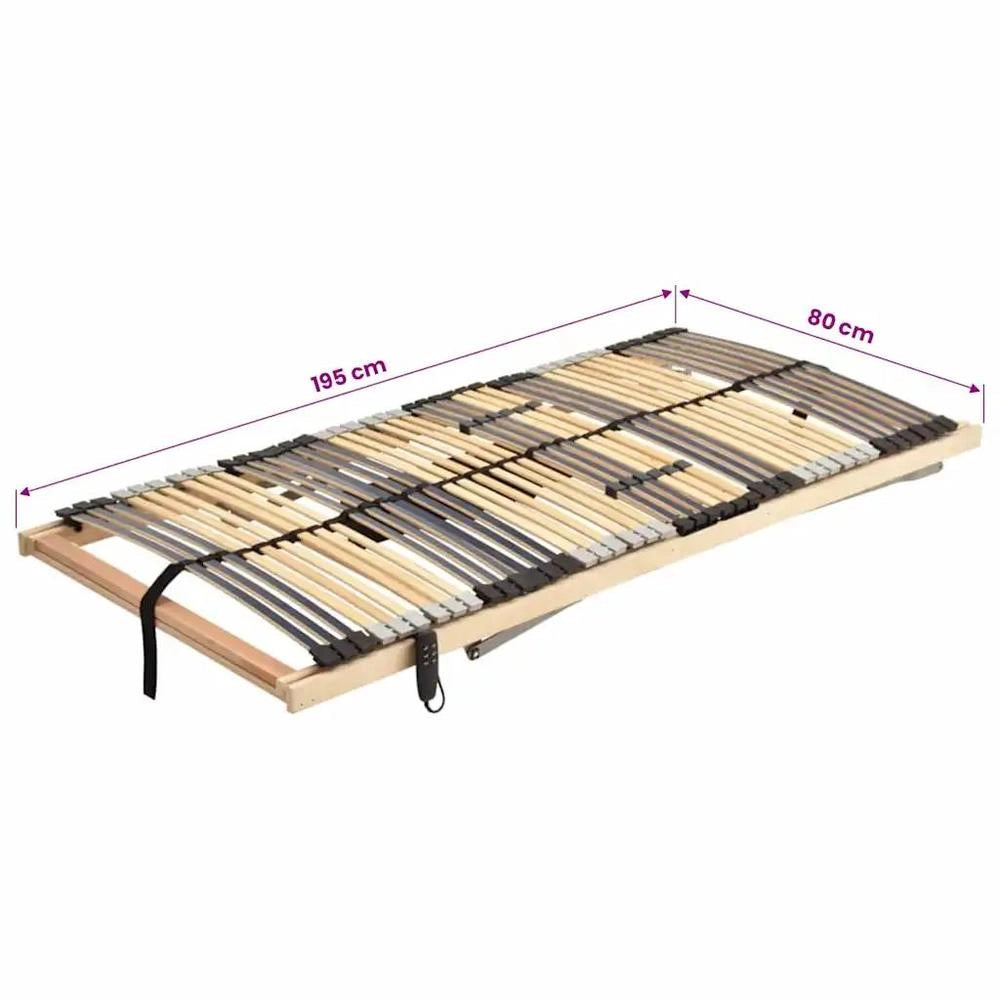Electric Slatted Frame With 42 Slats, 7 Zones, 80x200 Cm
