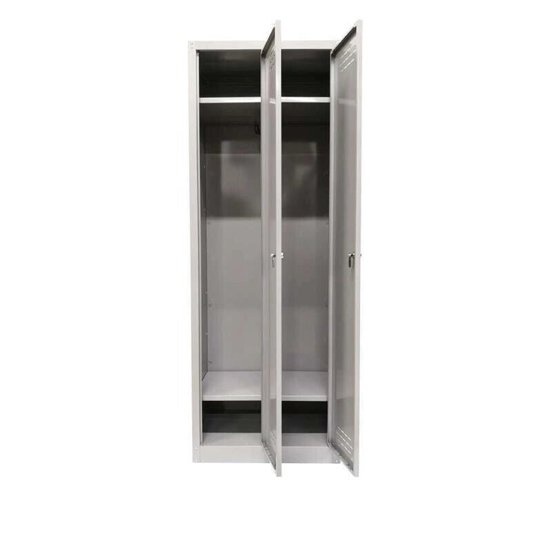 ARMADIO SPOGLIATOIO IN METALLO CON 2 ANTE 60 X 40 X H167 CM