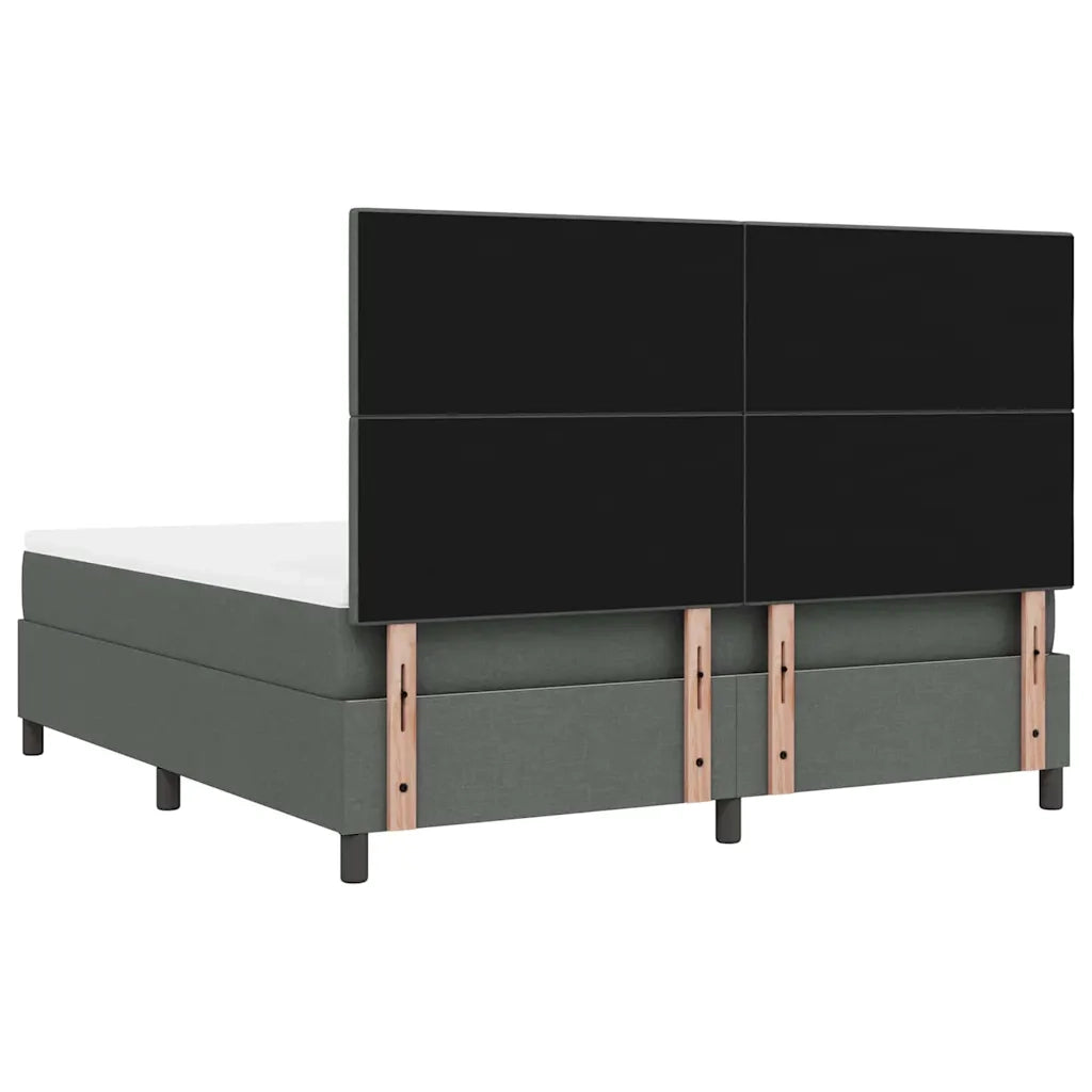 Letto a molle con materasso Grigio scuro 180 x 200 cm Tessuto 3339407