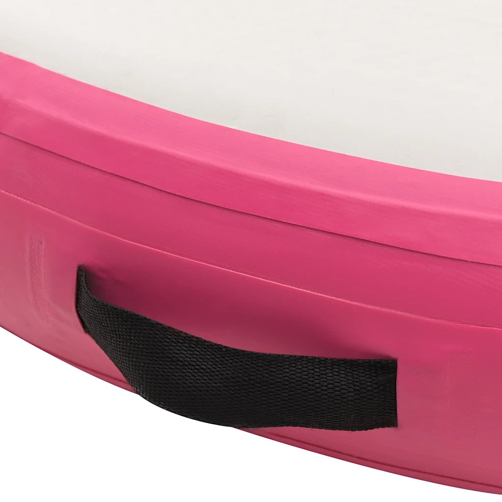 Tappetino Ginnastica Gonfiabile con Pompa 100x100x20cm PVC Rosa CFW3751751