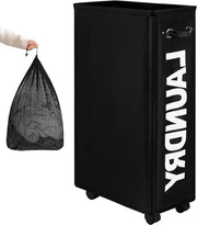 29 Pollici Mandata con Lenzuola Rimovibili su Ruote e Cassetto Opportuno per Abbigliamento (Nero) con Ruote Inclinabili