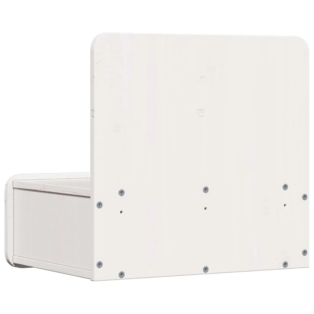 Set di 2 Comodini | Armadio da Notte | Mobiletto da notte Bianco 44 x 32,5 x 40 cm Legno di pino massello