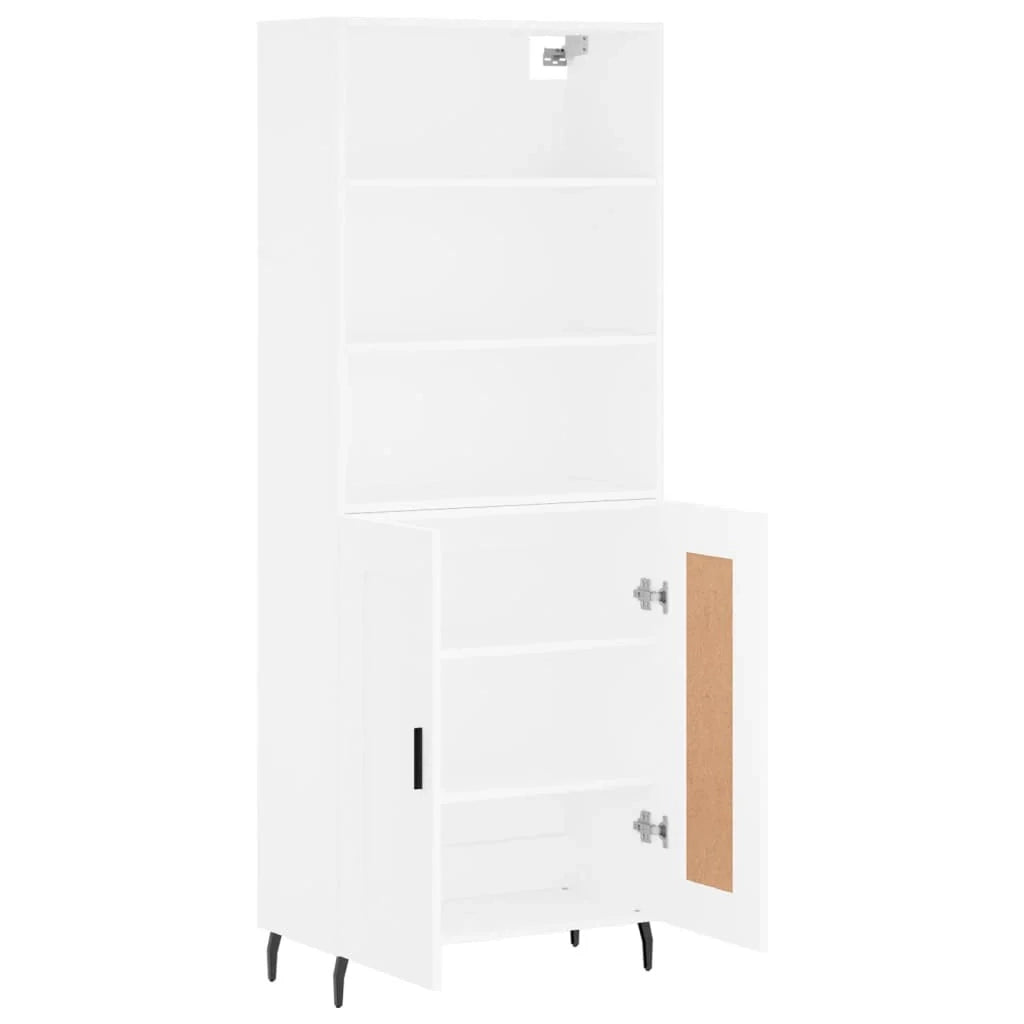 Buffet credenza cassettiera armadio mobile contenitore organizer cucina soggiorno salotto alto 69,5 x 34 x 180 cm legno ingegnerizzato bianco 02_0032684