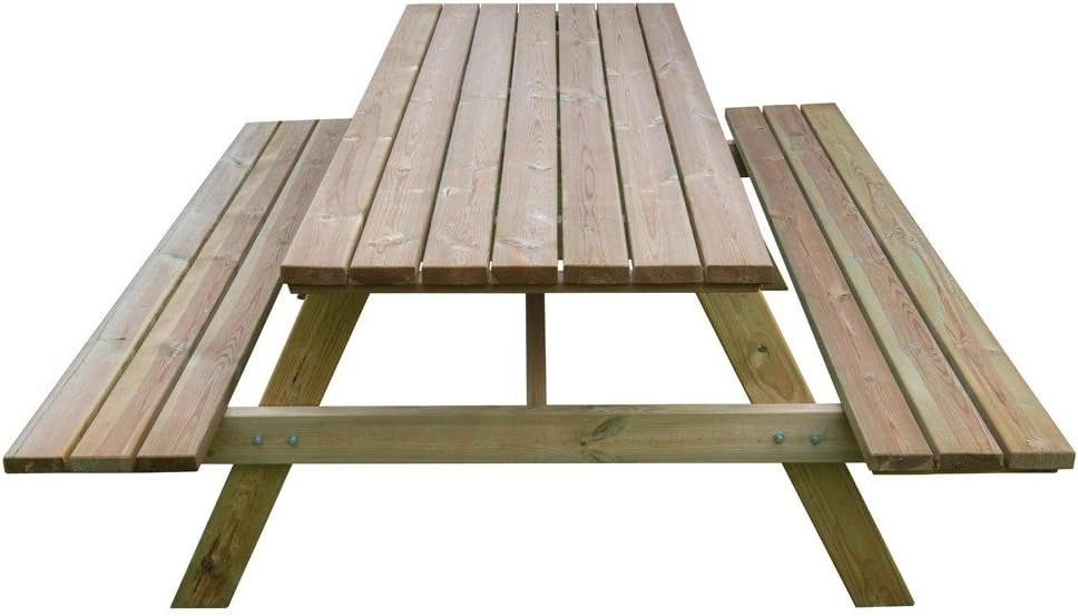 Tavolo da picnic in legno con 2 panche ? 180x70x71 cm ? Pino impregnato