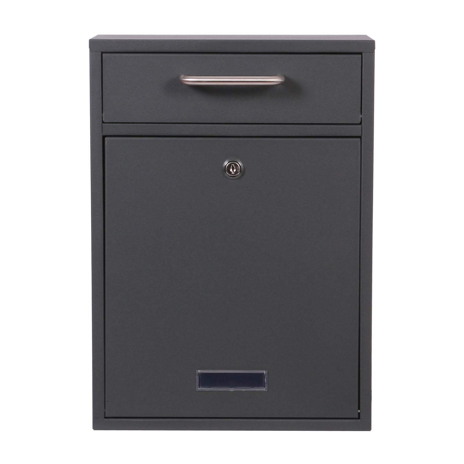 Cassetta delle lettere 2x2 V52 antracite a muro Con serrature e targhette nome Posta