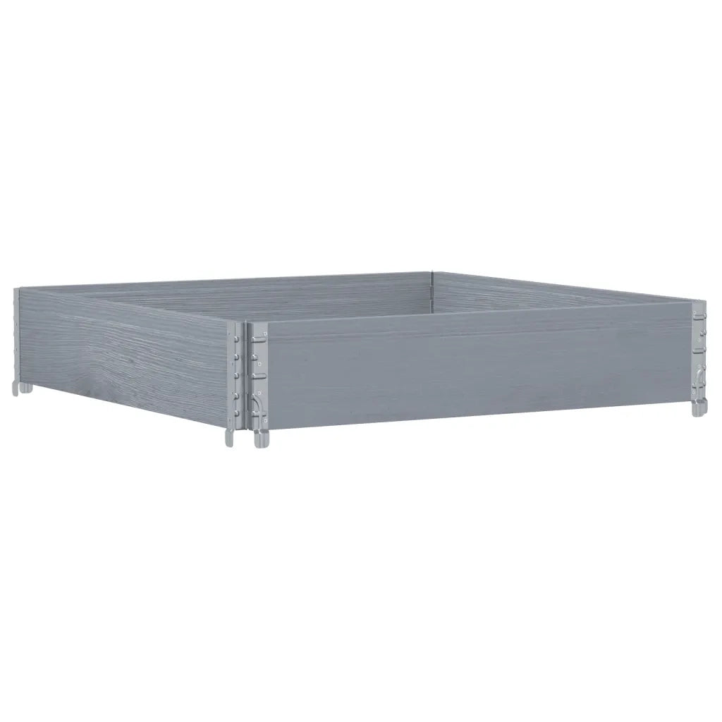 Paretale per Pallet Grigio 100x100 cm in Legno Massello di Pino CFW5766274