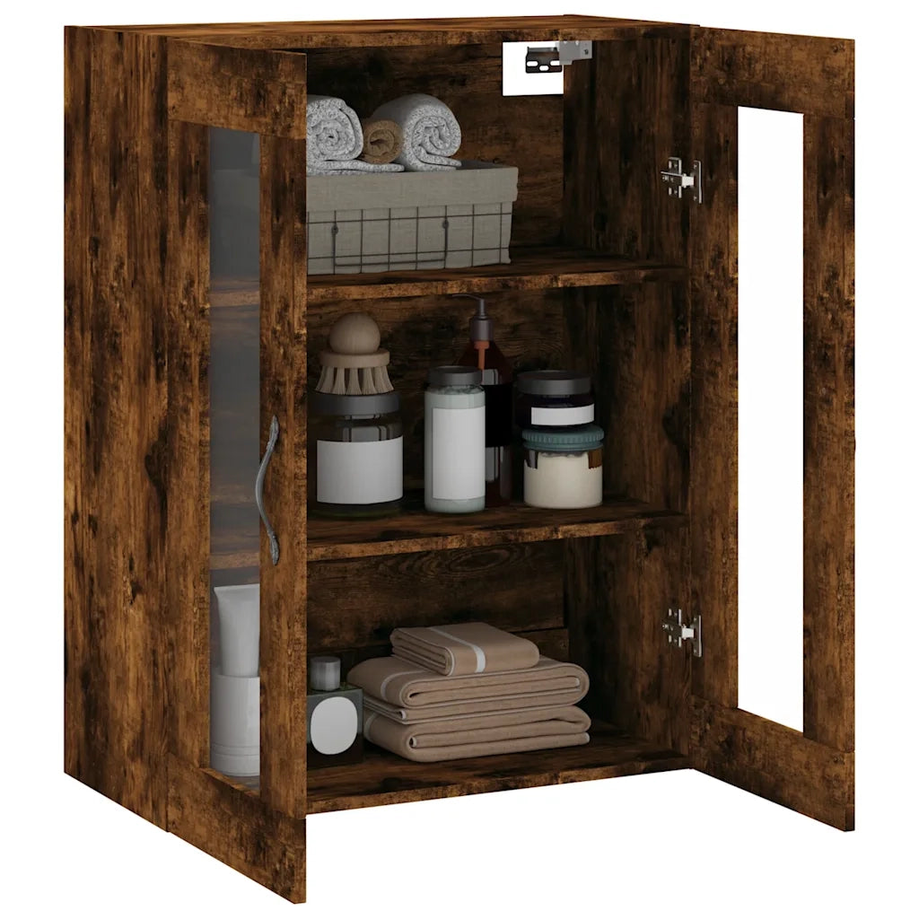 vidaXL Mobile a Parete Rovere Fumo 69,5x34x90 cm in Legno Multistrato