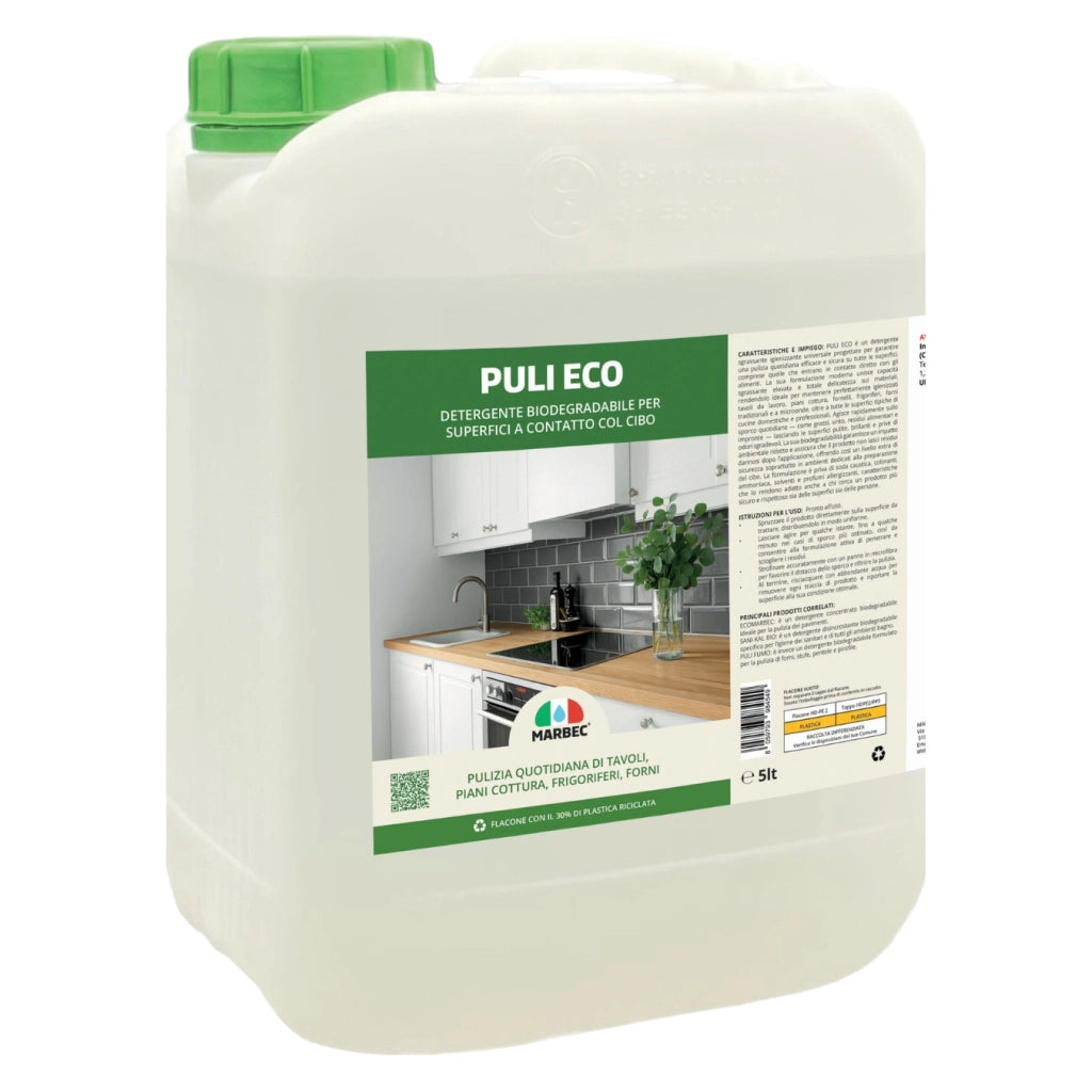 Detergente sgrassante multiuso, efficace su superfici delicate, pronto all'uso Marbec PULI ECO - 5LT