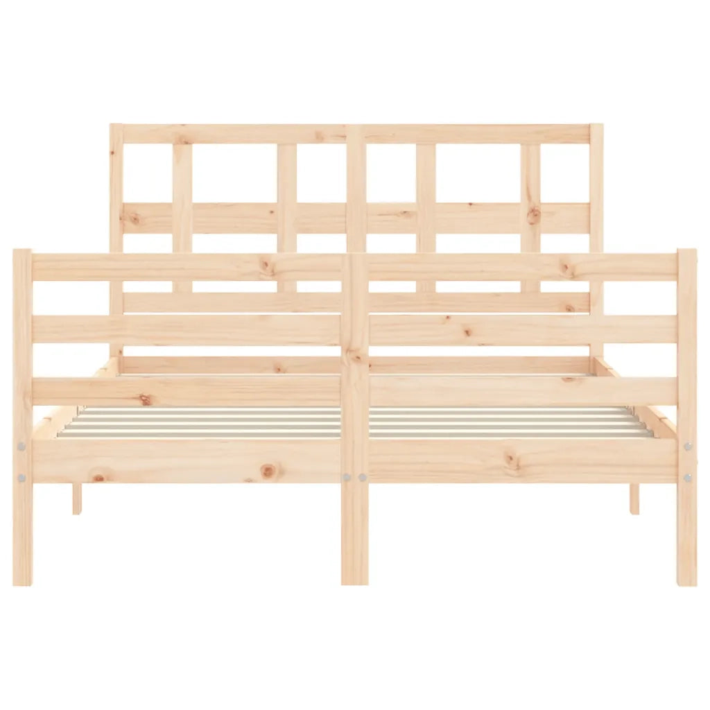 Giroletto con Testiera-Struttura Letto con testiera 120x200 cm in Legno Massello 751431