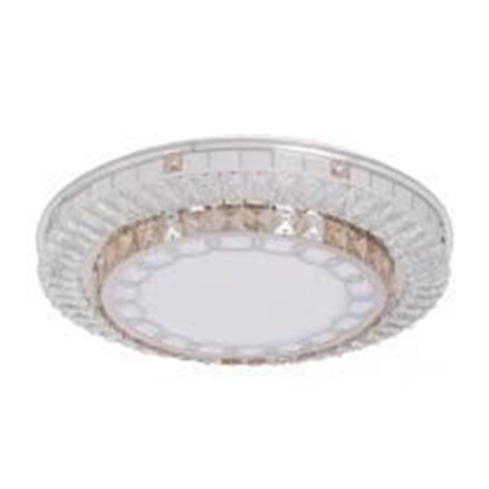 Trade Shop - Plafoniera Soffitto 65w ø50cm Led Design A Strati Cristalli Catena Luce Fredda 10805 -