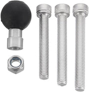 Fermo motore con 1" molla - Kit viti M8 - Braccio regolabile - Dampened - Aluminio verniciato - Nero/argento - Supporto motore