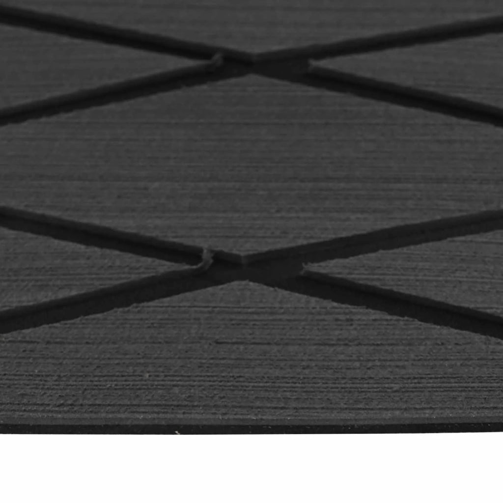 Tappetino per Barche Rigato Grigio Scuro e Nero 190 x 70 cm EVA 42052313