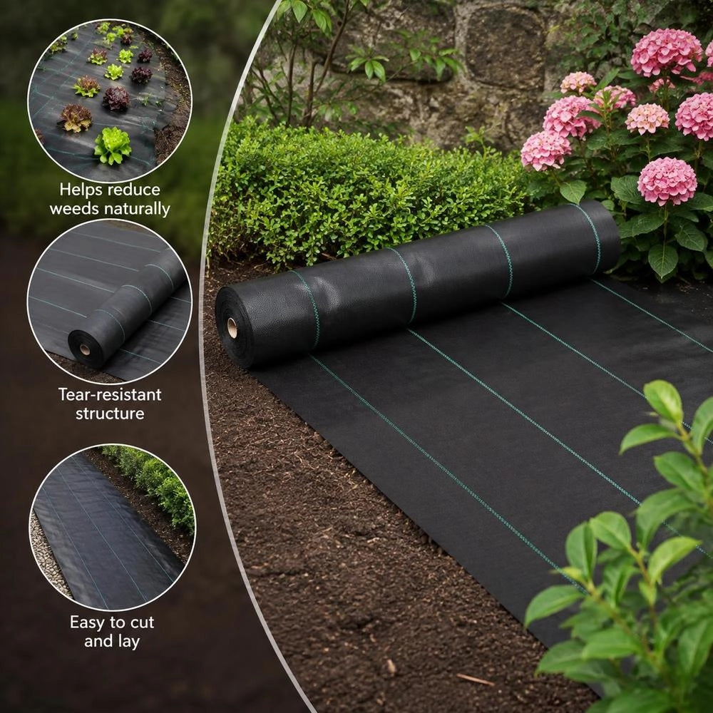 Weed Control Root Barrier Fabric Black 1x200 M In PP