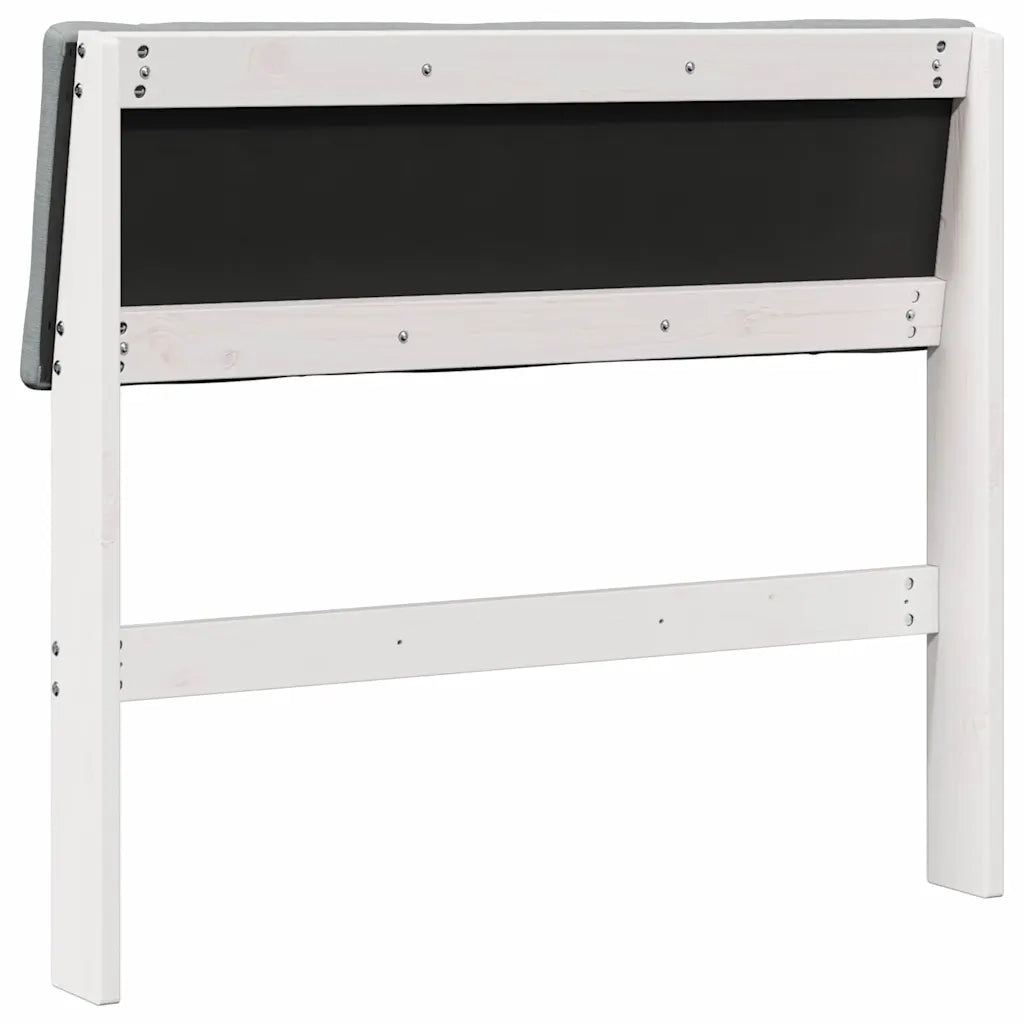 Testiera imbottita-Testiera con Cuscini-Testata Grigio chiaro 90 cm Pino massello 534859