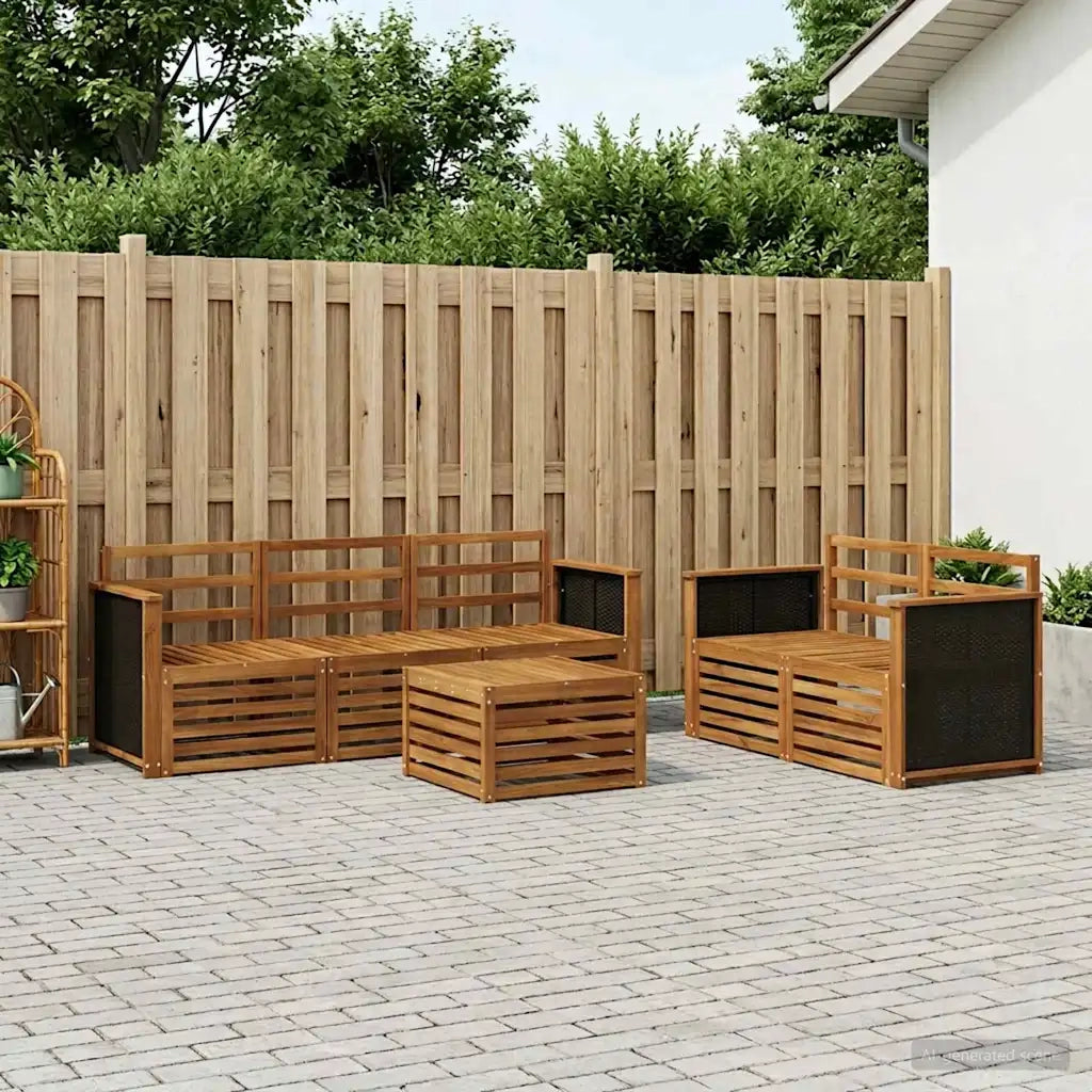 Set divani 6 pcs Legno di Acacia Massello