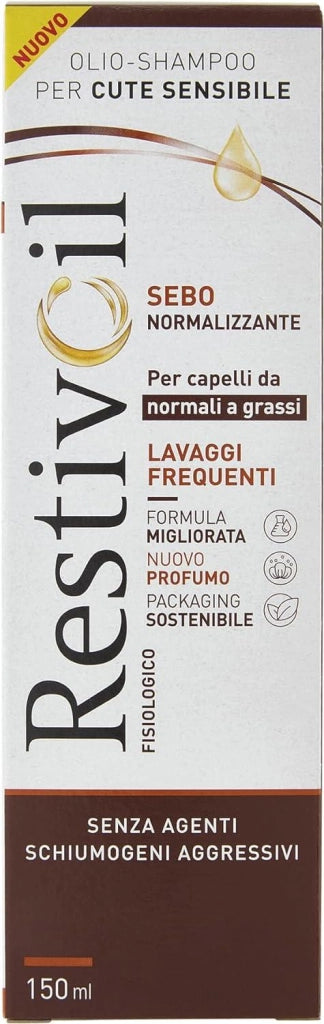 RESTIVOIL FISIOLOGICO OLIO-SHAMPOO PER CUTE SENSIBILE SEBO NORMALIZZANTE 150 ML