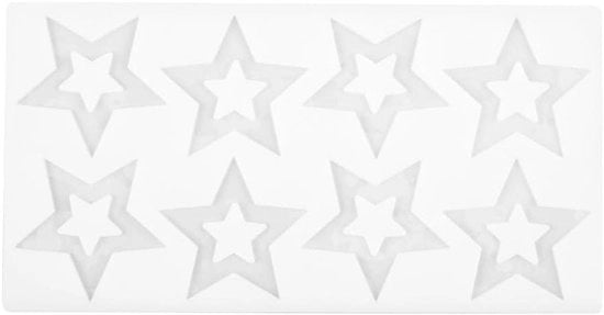 Silicone per Plumcake, Dolci, Torta Ronde, Stelle e Stelle a 5 Punti - Gel Silicone Bianco - Forma per Torta con 5 Stelle - Accessorio Cucina