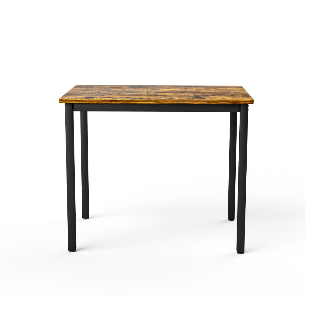 Tavolo da pranzo con 2 sgabelli e struttura in acciaio e truciolare, per cucina, 90 × 60 × 75.5 cm