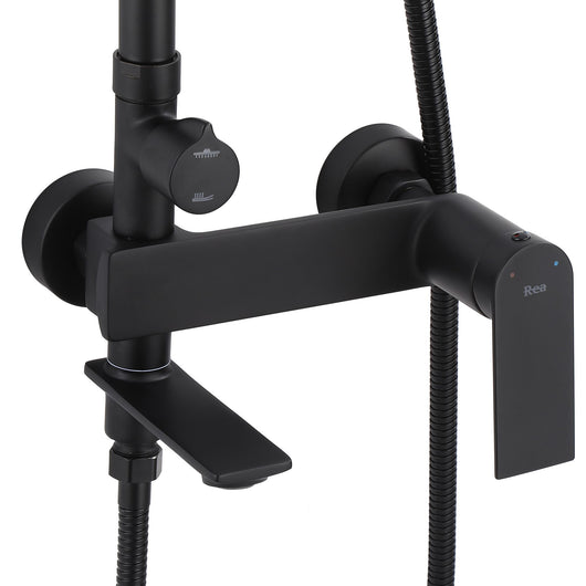 Set Doccia Rea Storm Black Matt