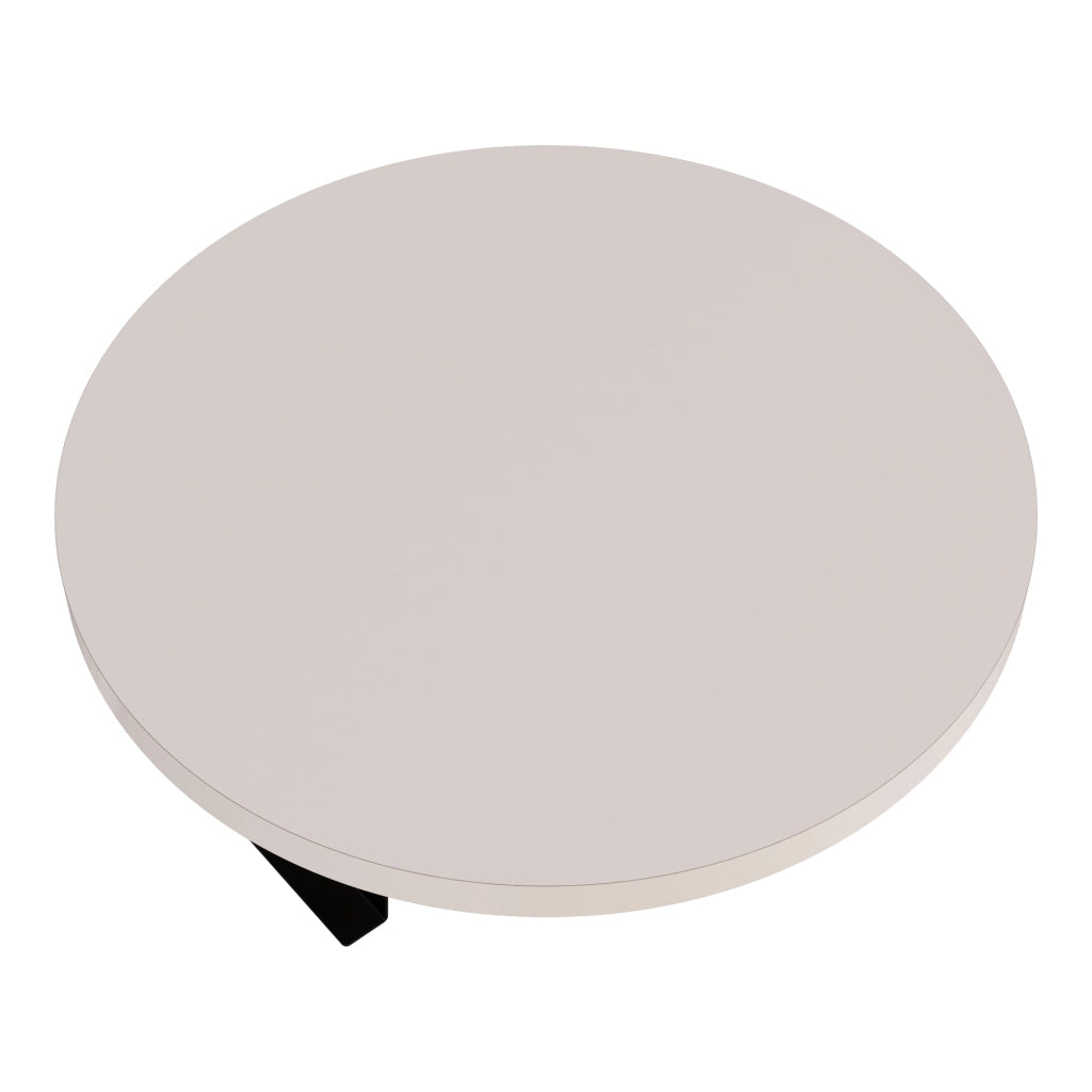 Tavolino Bracciolo Kuleskyd per Poltrona Divano - color Crema [en.casa]