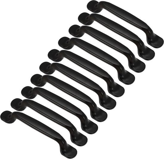 20 pezzi Maniglie di cassa nera 128mm a forma di arco con maniglia a tiraggio