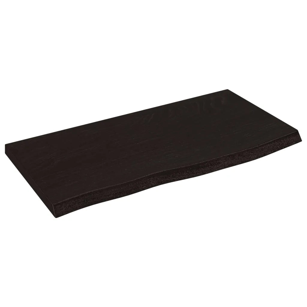 vidaXL Ripiano Muro Marrone Scuro 60x30x2 cm Massello Rovere Trattato