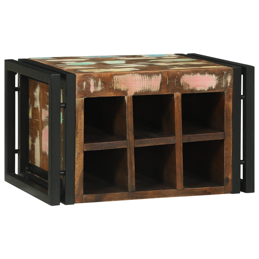 Portabottiglie 46x35x27.5 cm Legno massello riciclato