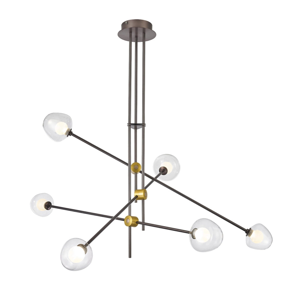 Lampadario Italux Romily LED 6 luci bronzo 3000K 97cm