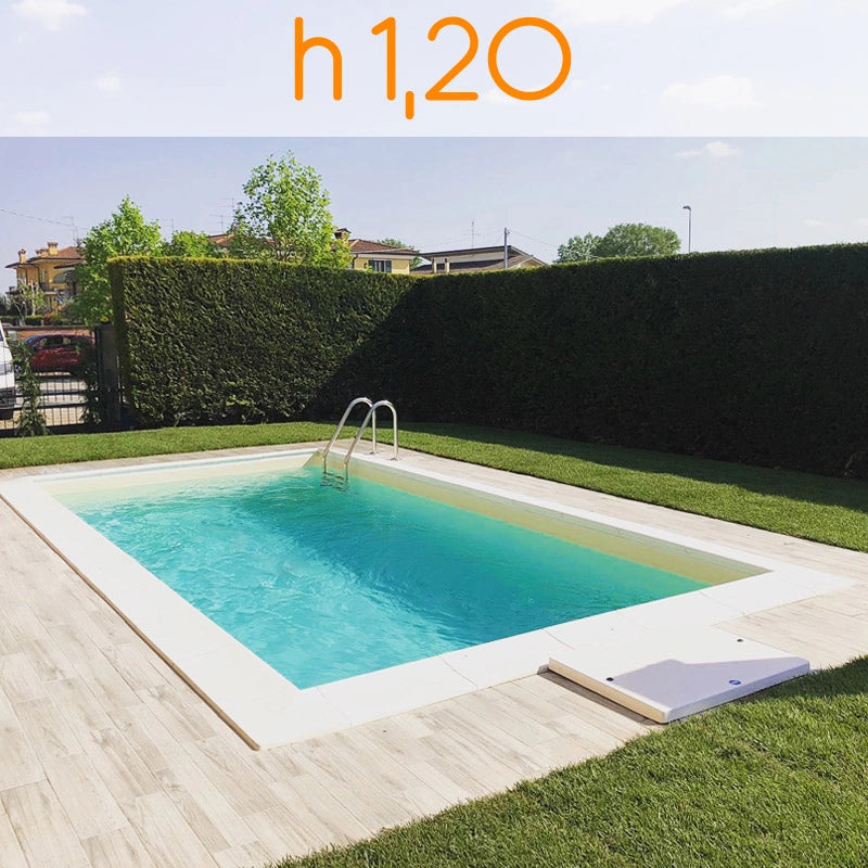 Piscina interrata ITALIKA® EASY in pannelli d'acciaio 9,00 x 4,00 h1,20 m