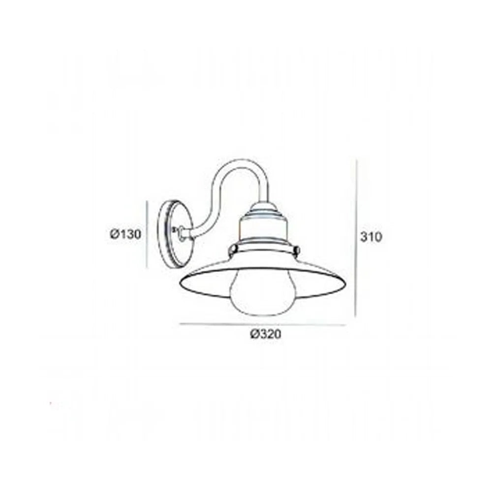 Applique Da Esterno Contemporanea Fisher Alluminio E Vetro Grigio 1 Luce E27