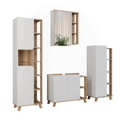 Vicco Set di mobili da bagno Sonoma/Bianco 4 parti