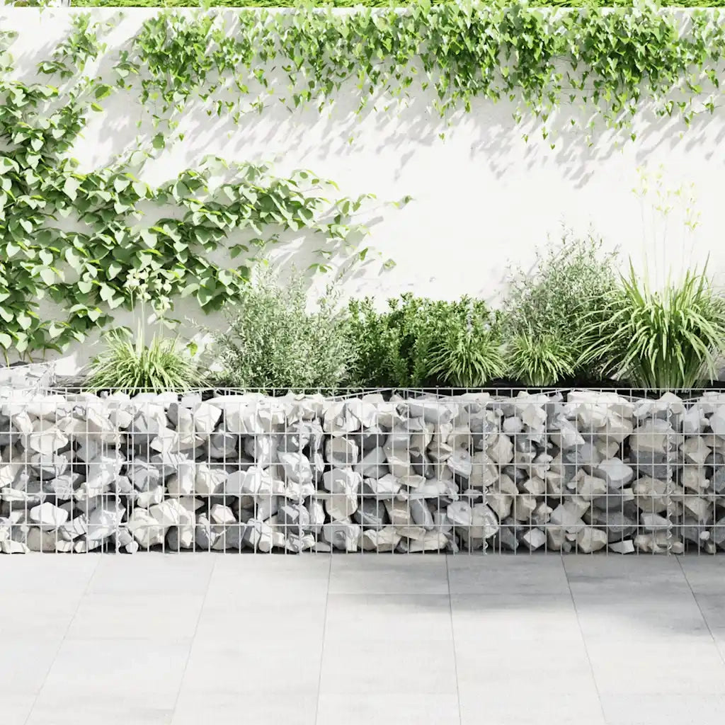 Gabbione con Copertura in Acciaio Zincato 600x50x50 cm 143581