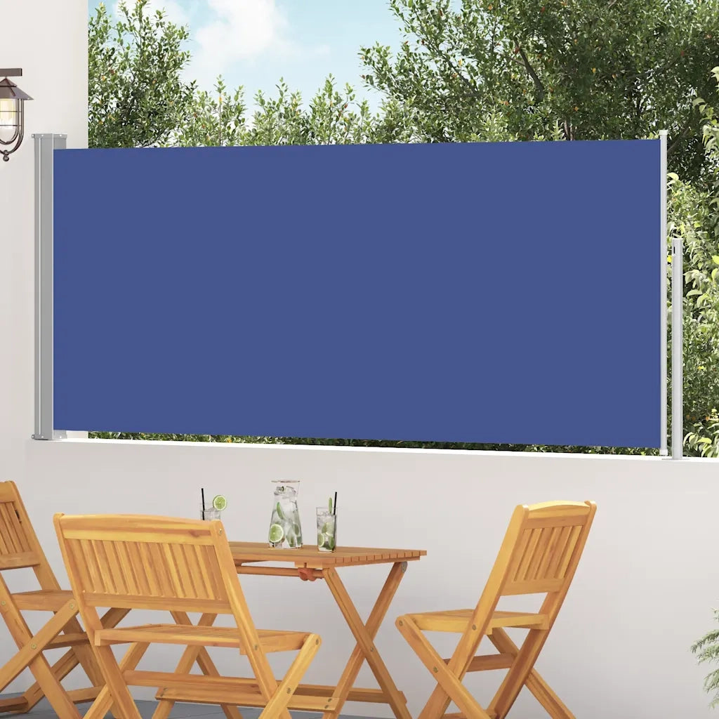 Tenda da Sole Laterale Retrattile 120 x 300 cm Blu 45361