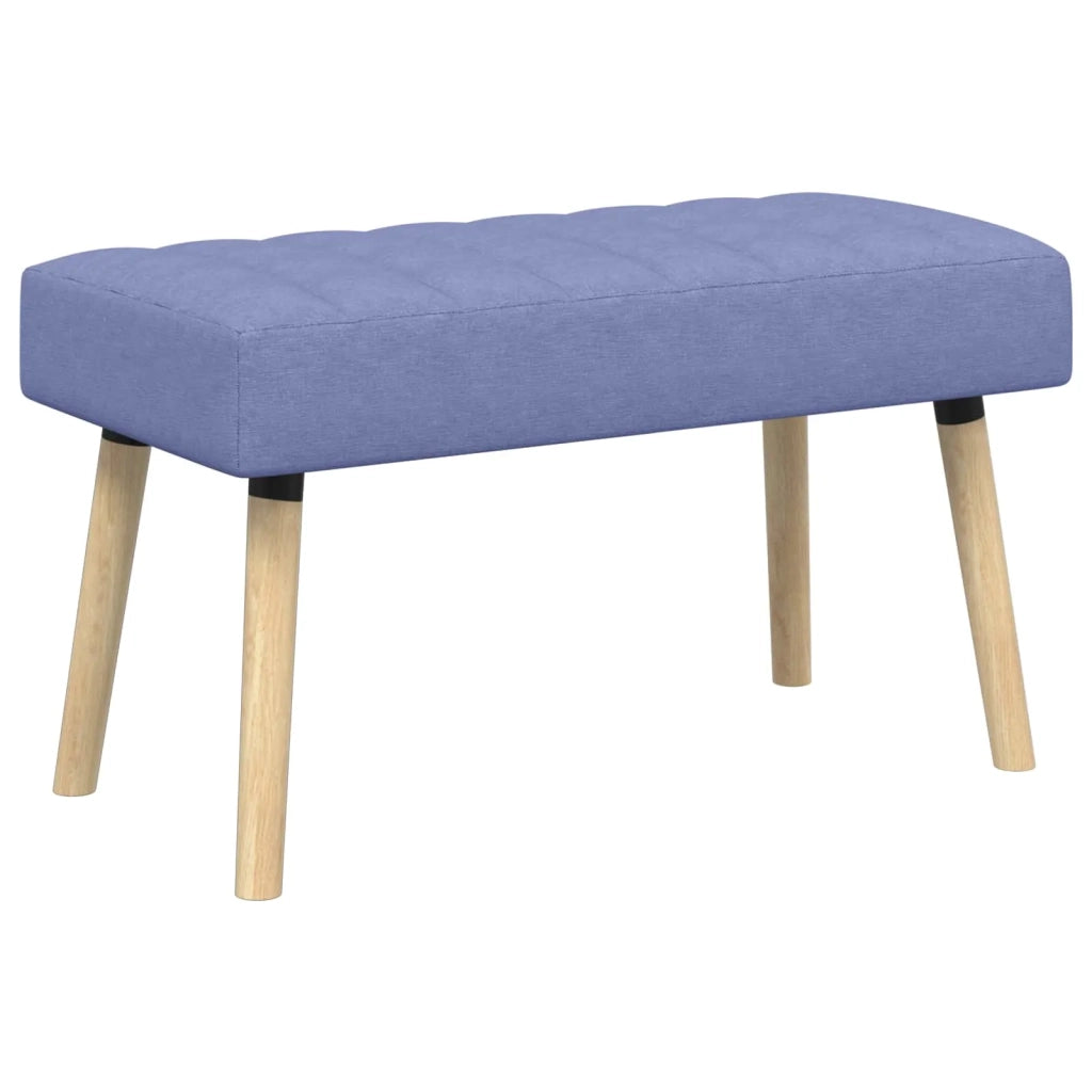 Panchina trapuntata a canale Blu jeans 80 x 40 x 46 cm Tessuto 42038486