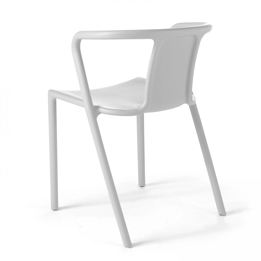 Oviala - Set di 4 sedie in plastica bianca