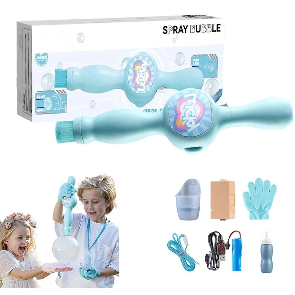 Trade Shop - Macchina Per Bolle Di Fumo Luce Colorata Per Feste Giocattolo Spiaggia Portatile Bambini -