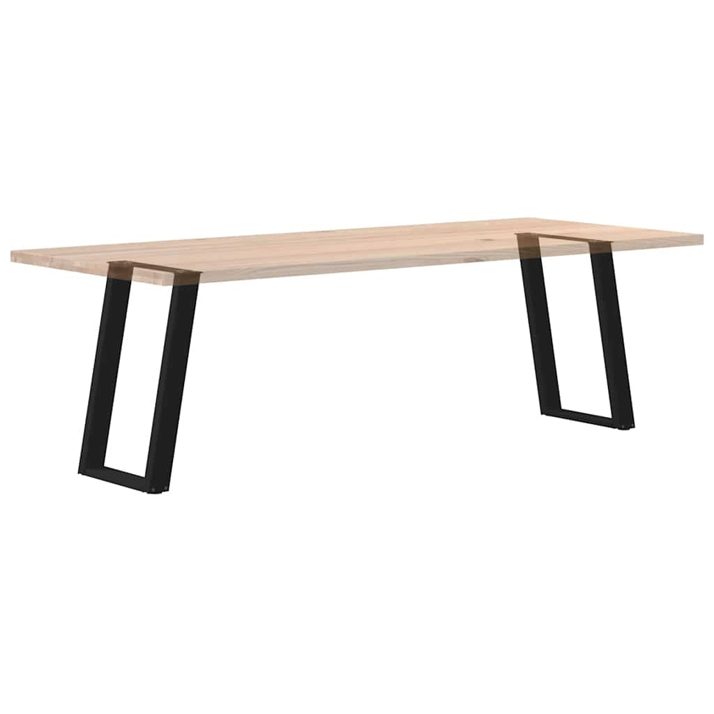 Set di 2 gambe per tavolo da pranzo a forma di U nere 60 x 72 cm design moderno con piedini ergonomici in acciaio nero 02_0057069