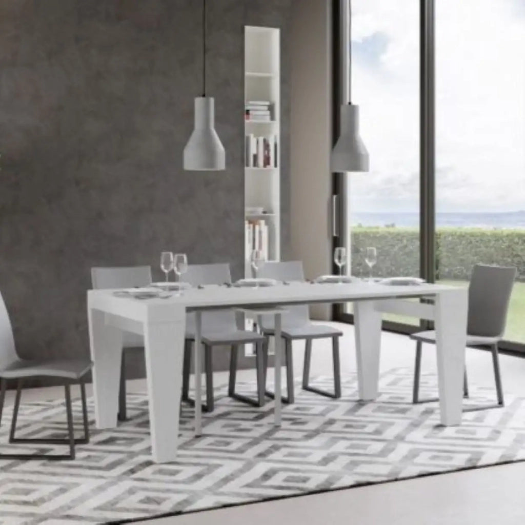 Consolle allungabile 90x40/196 cm Spimbo Small bianco frassino