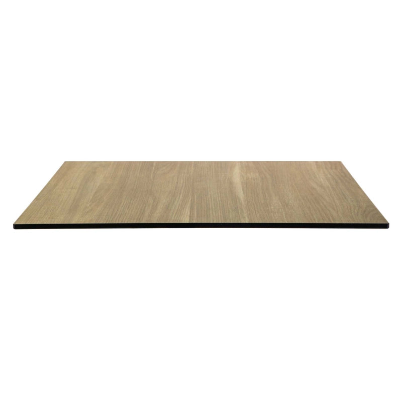 Top tavolo hpl effetto legno naturale rettangolare cm 55x69x1