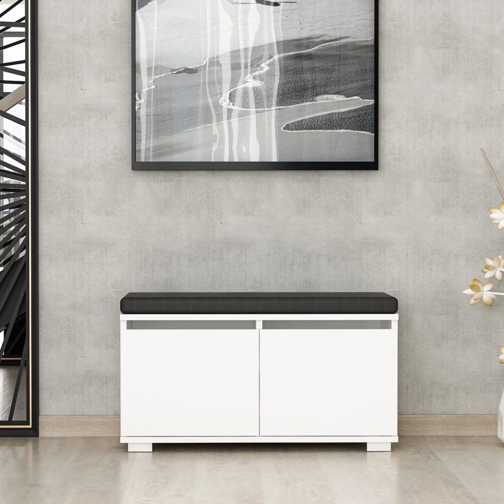 Scarpiera in legno "Drago" - 80 x 35 x 42 cm - Bianco