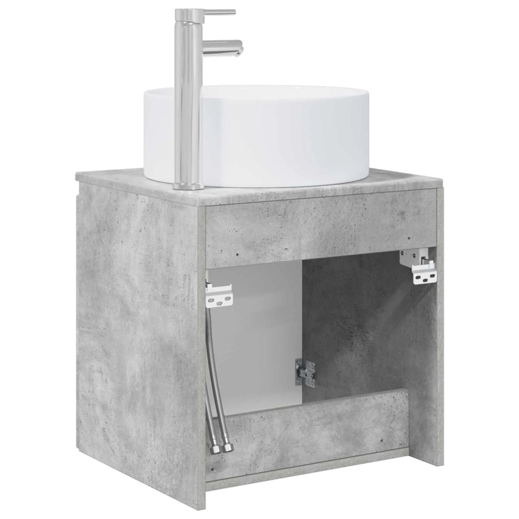 Mobile lavabo da parete Grigio Cemento 49,5 x 44,5 x 65,5 cm 890465